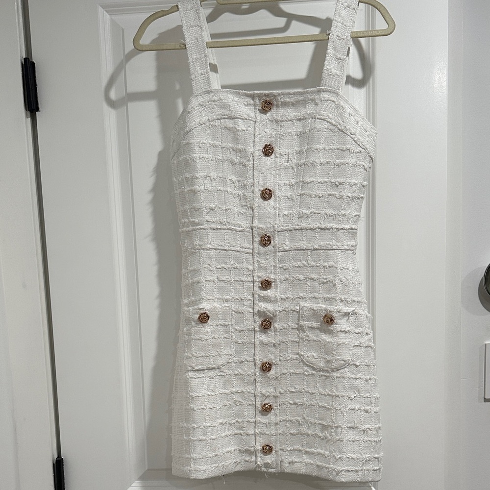 Brand new!! Elegant White Button-Down Dress
